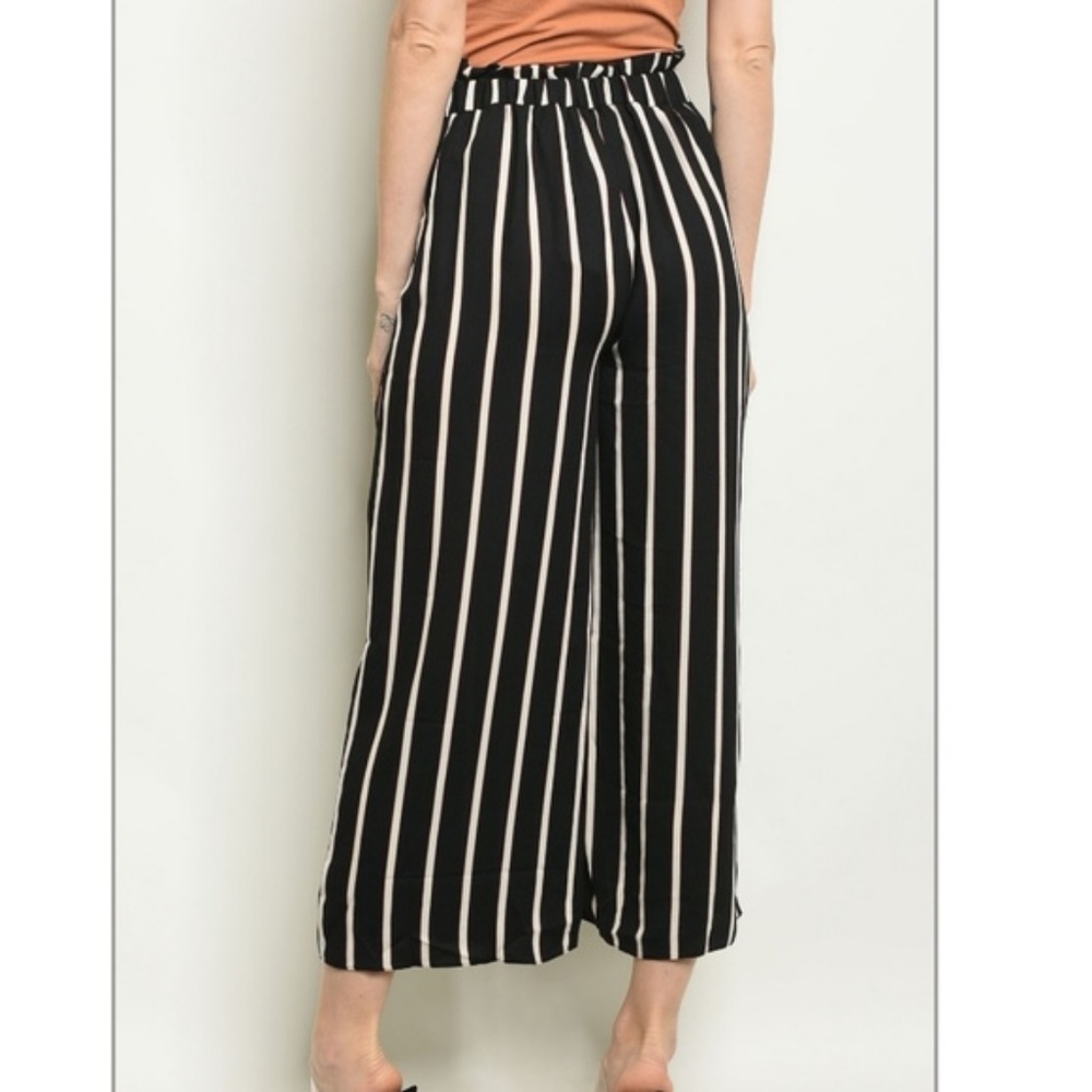 NWT Pinstripe Bow Front Harem Highwater Pants - Picture 2 of 2